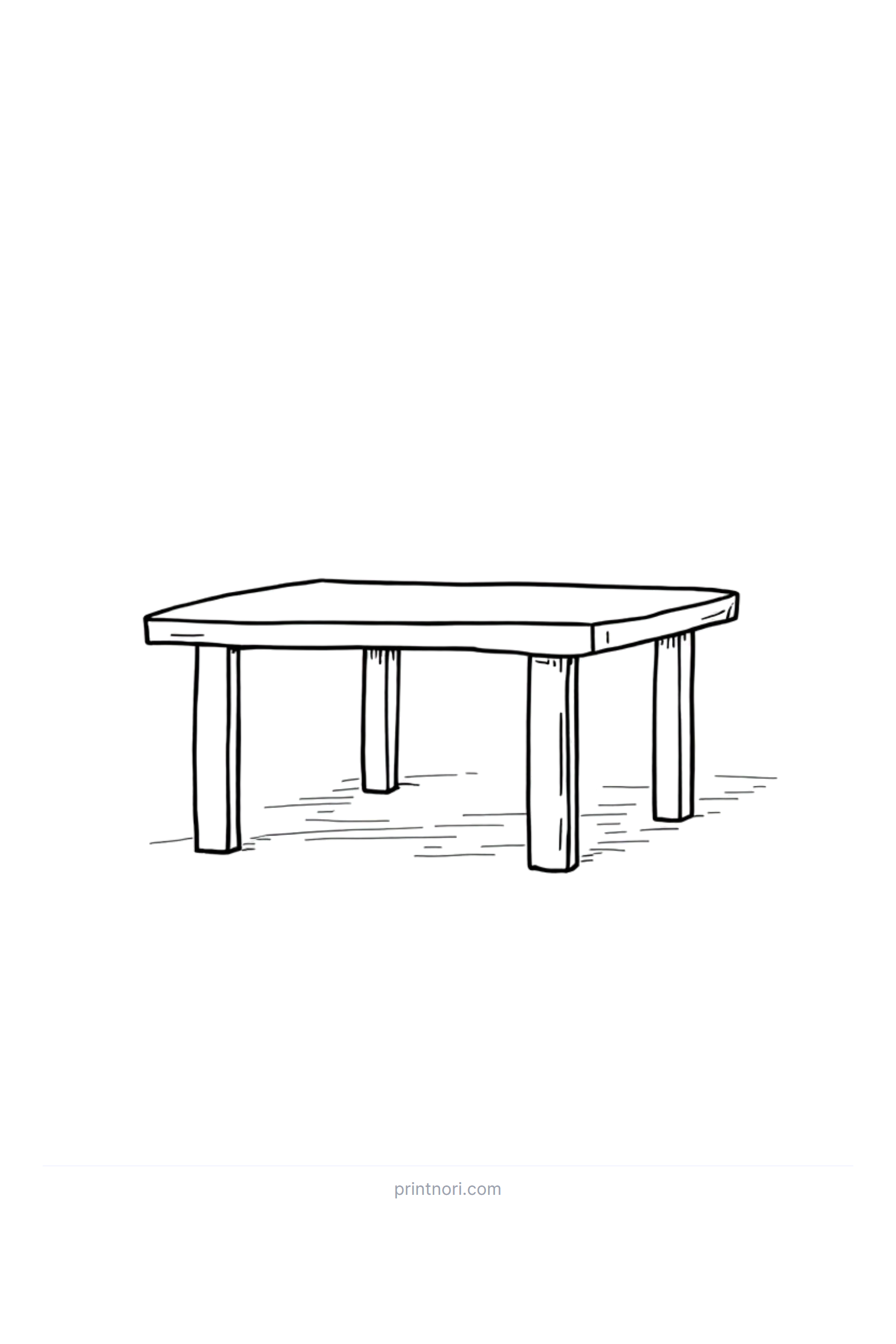 Table Coloring - PrintNori | Free Printable Materials