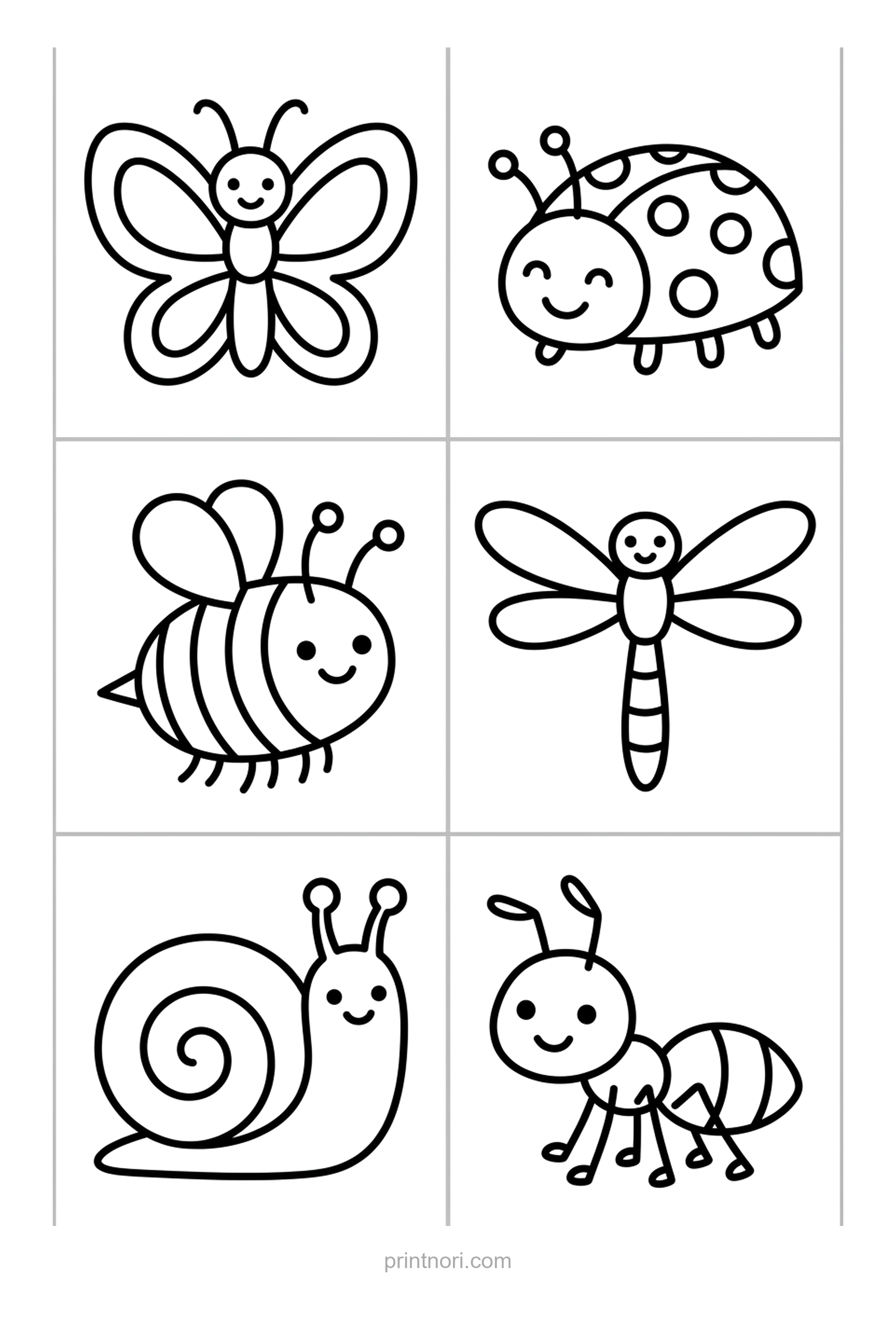 Insectos Colorear (6) - Imprime y juega | Materiales imprimibles gratuitos
